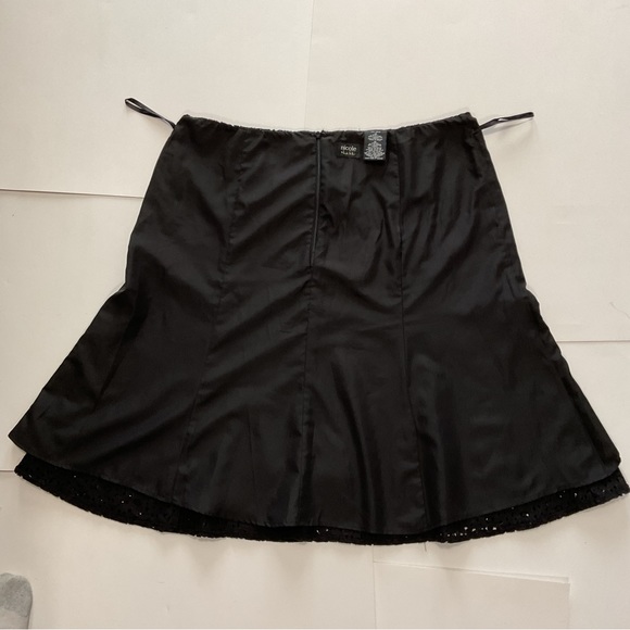 Nicole Miller Midi Short Black Skirt Size 14 - Picture 8 of 11
